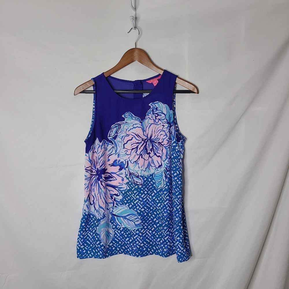 Lilly Pulitzer Iona Sleeveless Floral Top Size Small